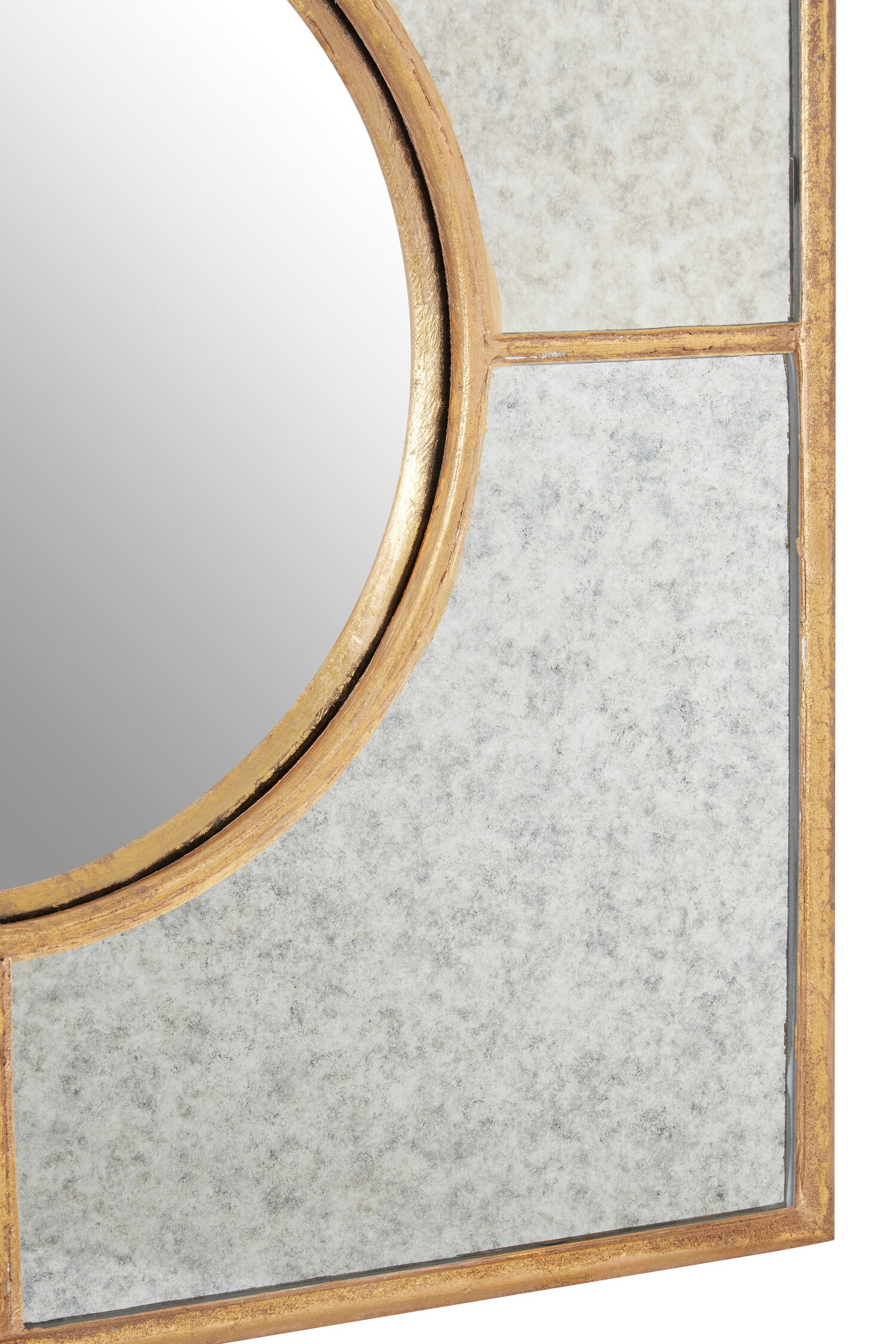 Zara Gold Square Art Deco Wall Mirror