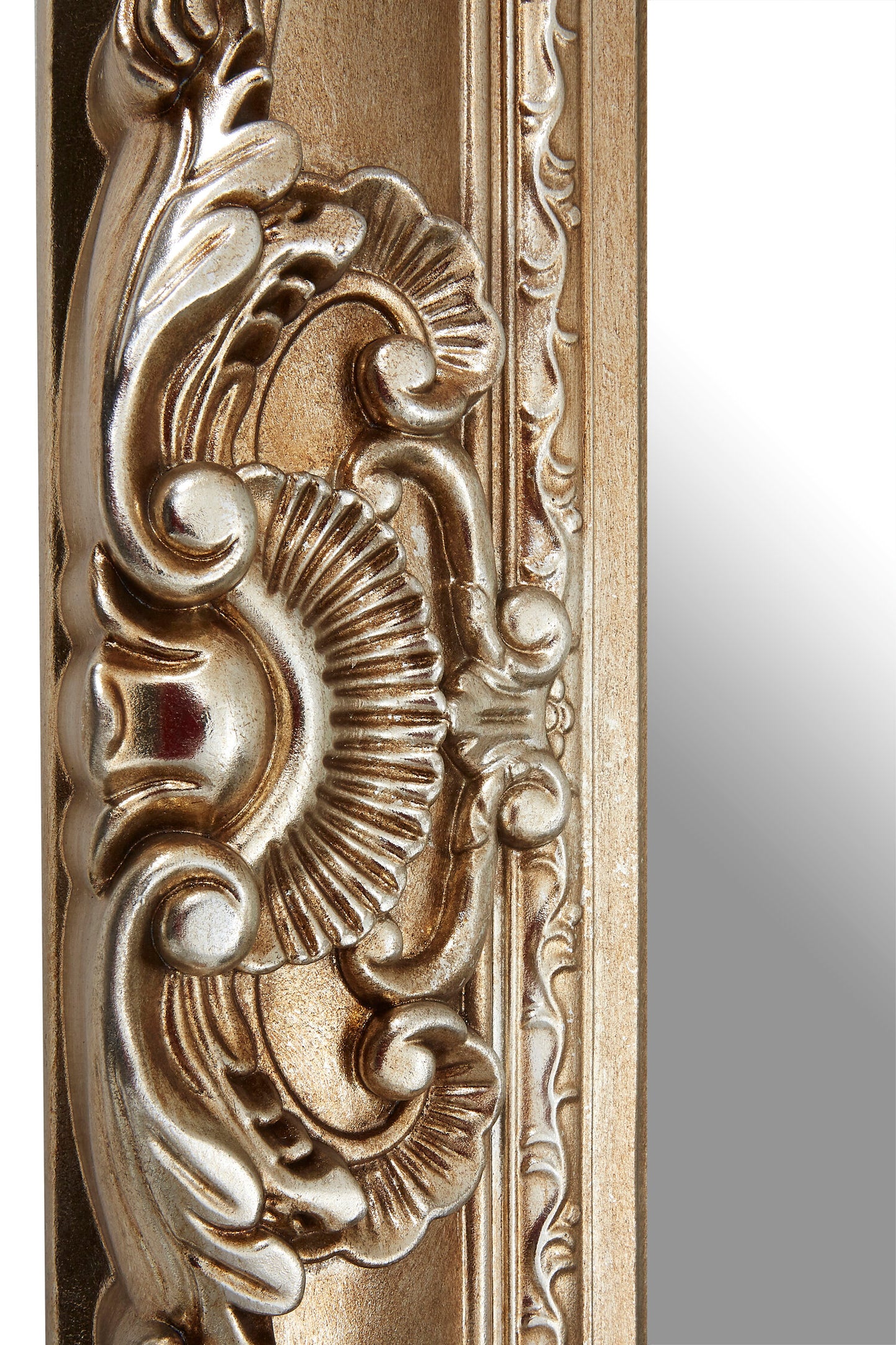 Parisian Champagne Finish Square Ornate Wall Mirror
