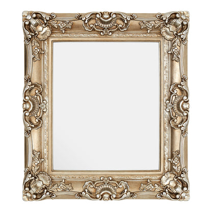 Parisian Champagne Finish Square Ornate Wall Mirror