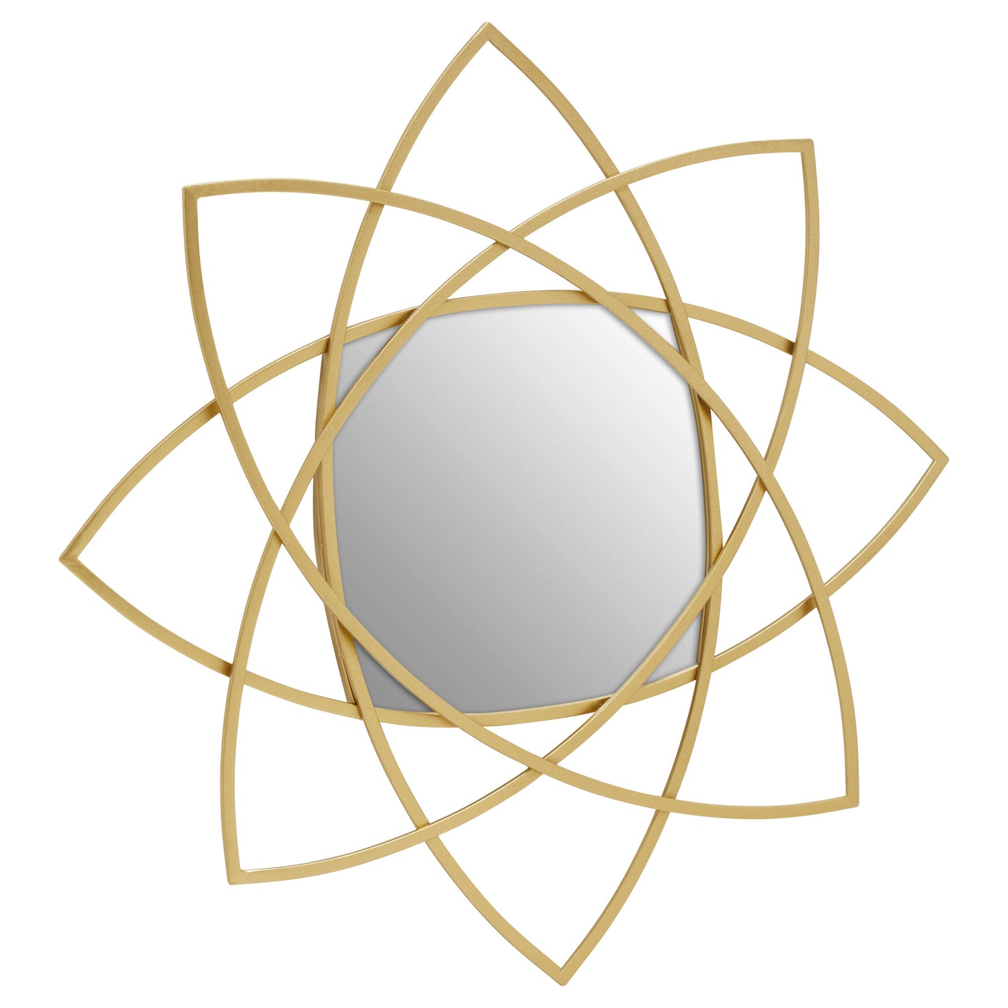 Dubai Gold Geometric Wall Mirror | Bali & Blue