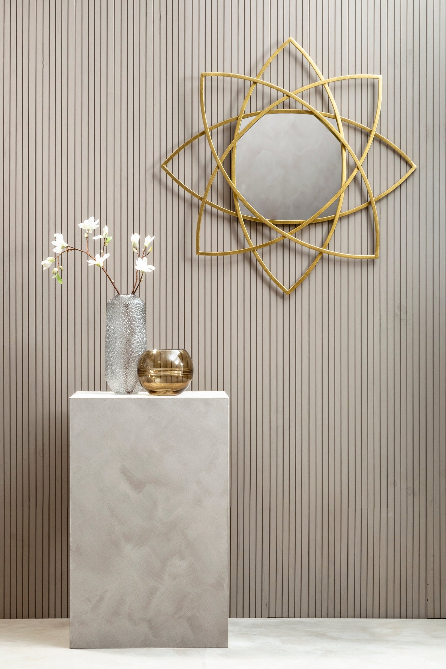 Dubai Gold Geometric Wall Mirror