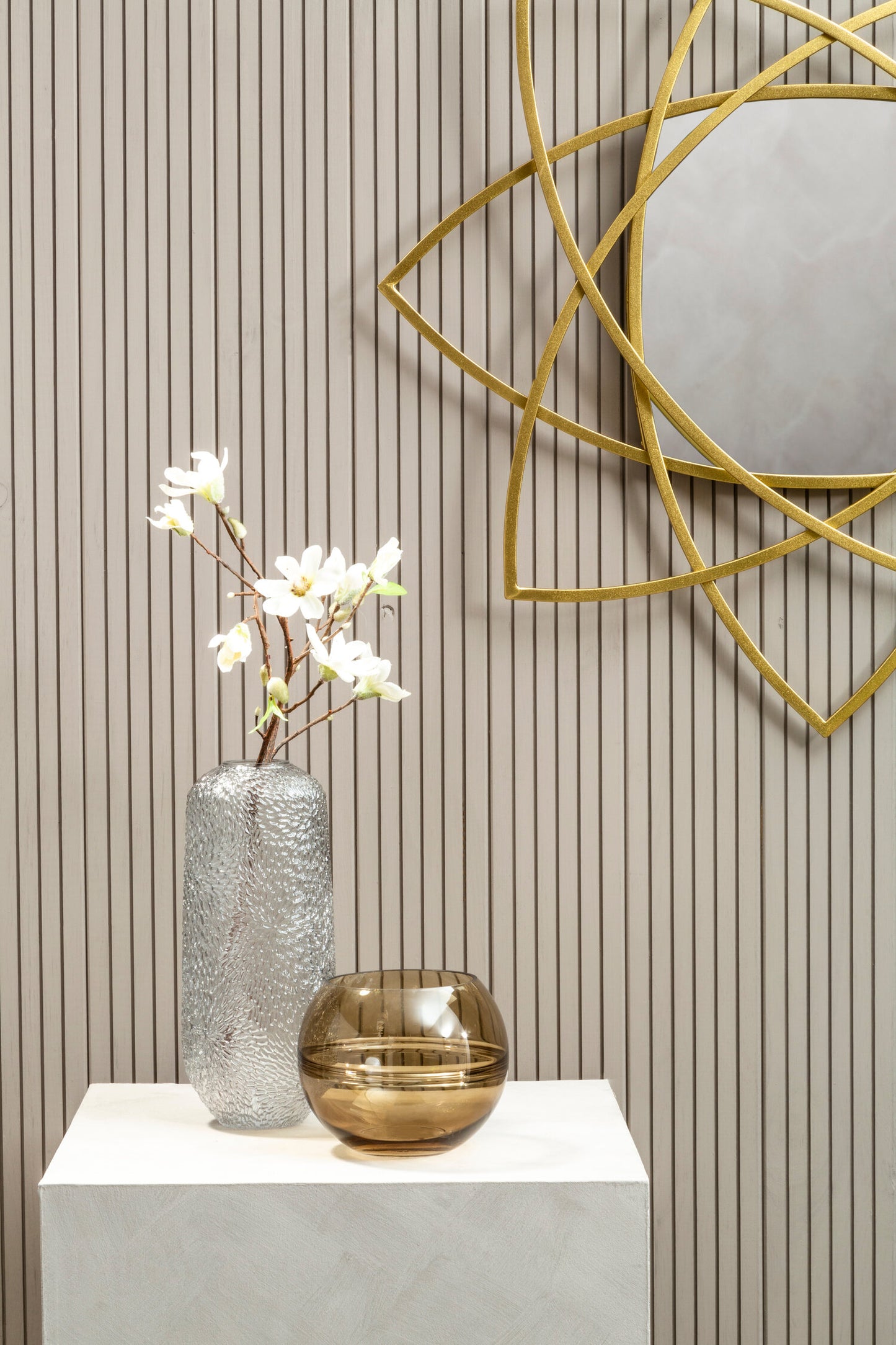 Dubai Gold Geometric Wall Mirror
