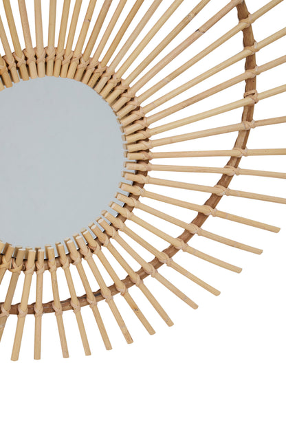 India Natural Rattan Wall Mirror