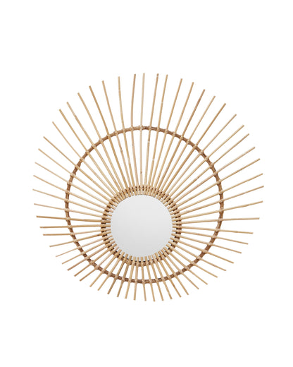 India Natural Rattan Wall Mirror