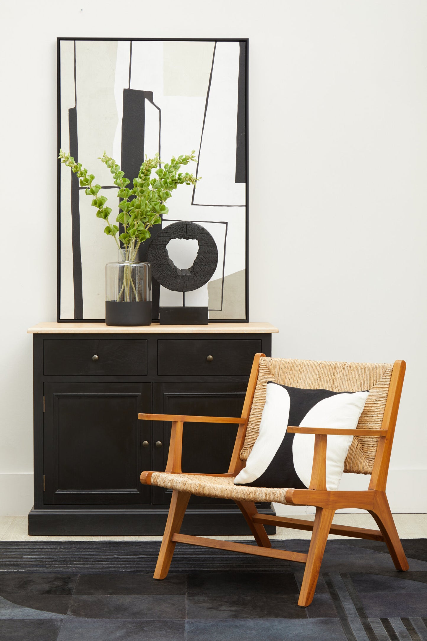 Luxe Decor Small Rustic Mango Wood Sculpture on Stand