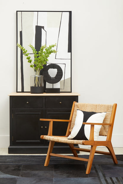Luxe Decor Small Rustic Mango Wood Sculpture on Stand