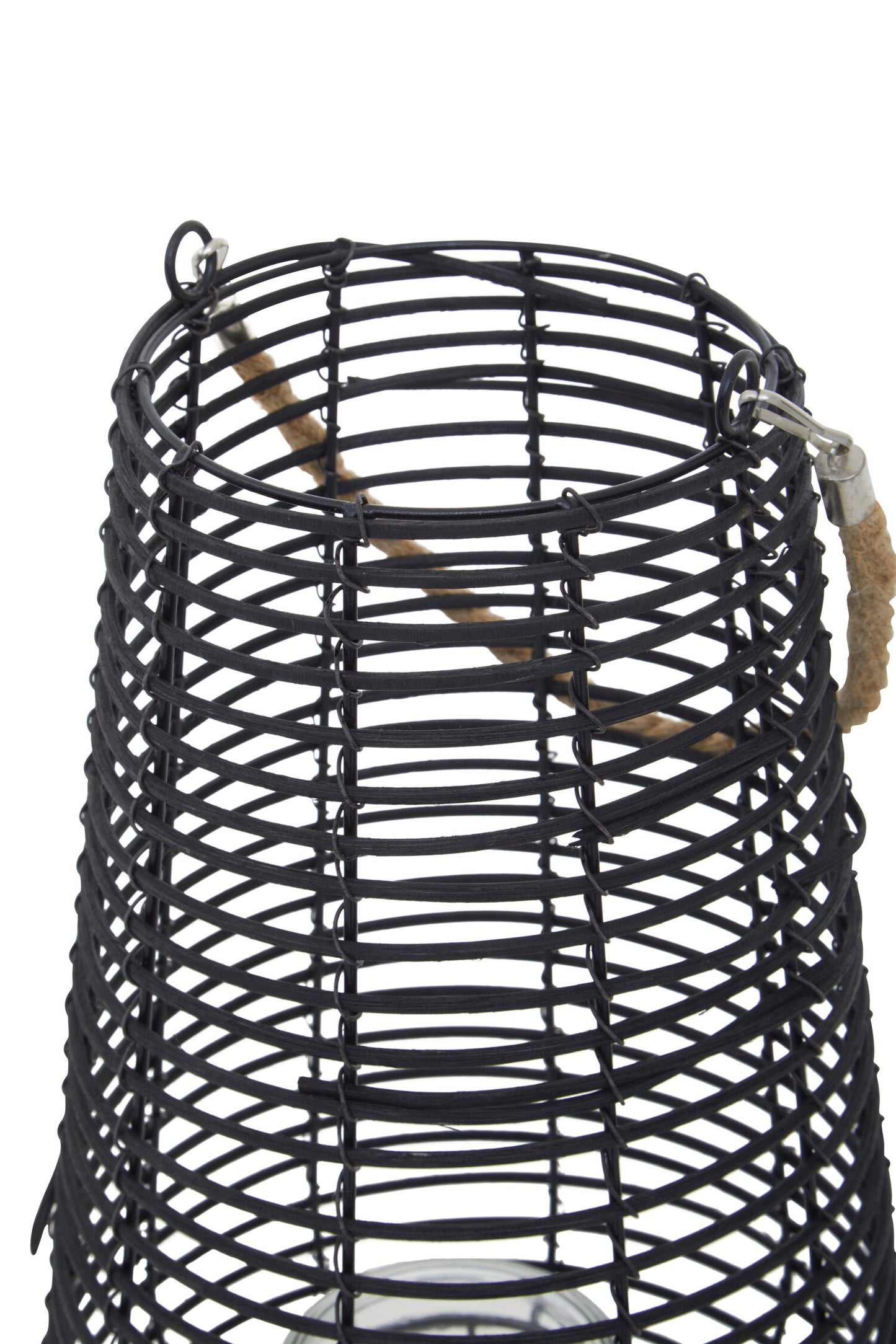 Seychelles Large Black Rattan Lantern Candle Holder