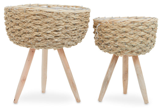 Seychelles Set of Two Natural Planters
