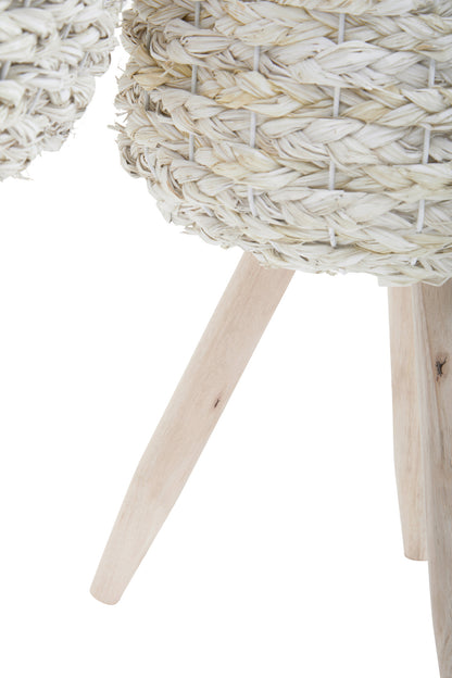 Seychelles Set of Two White Planters