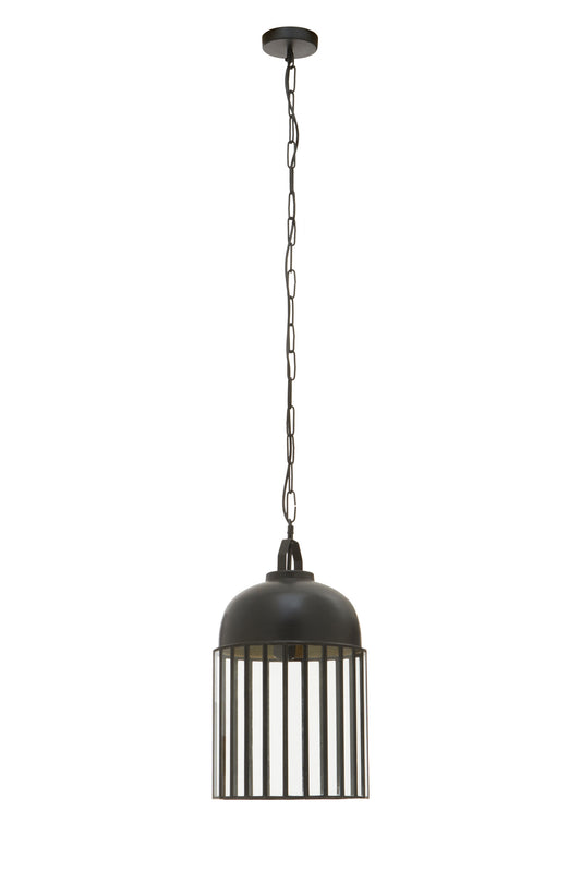 Preston Industrial Antique Black Pendant Light