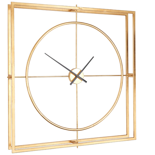 Square Luxe Dia Metal Wall Clock | Bali & Blue