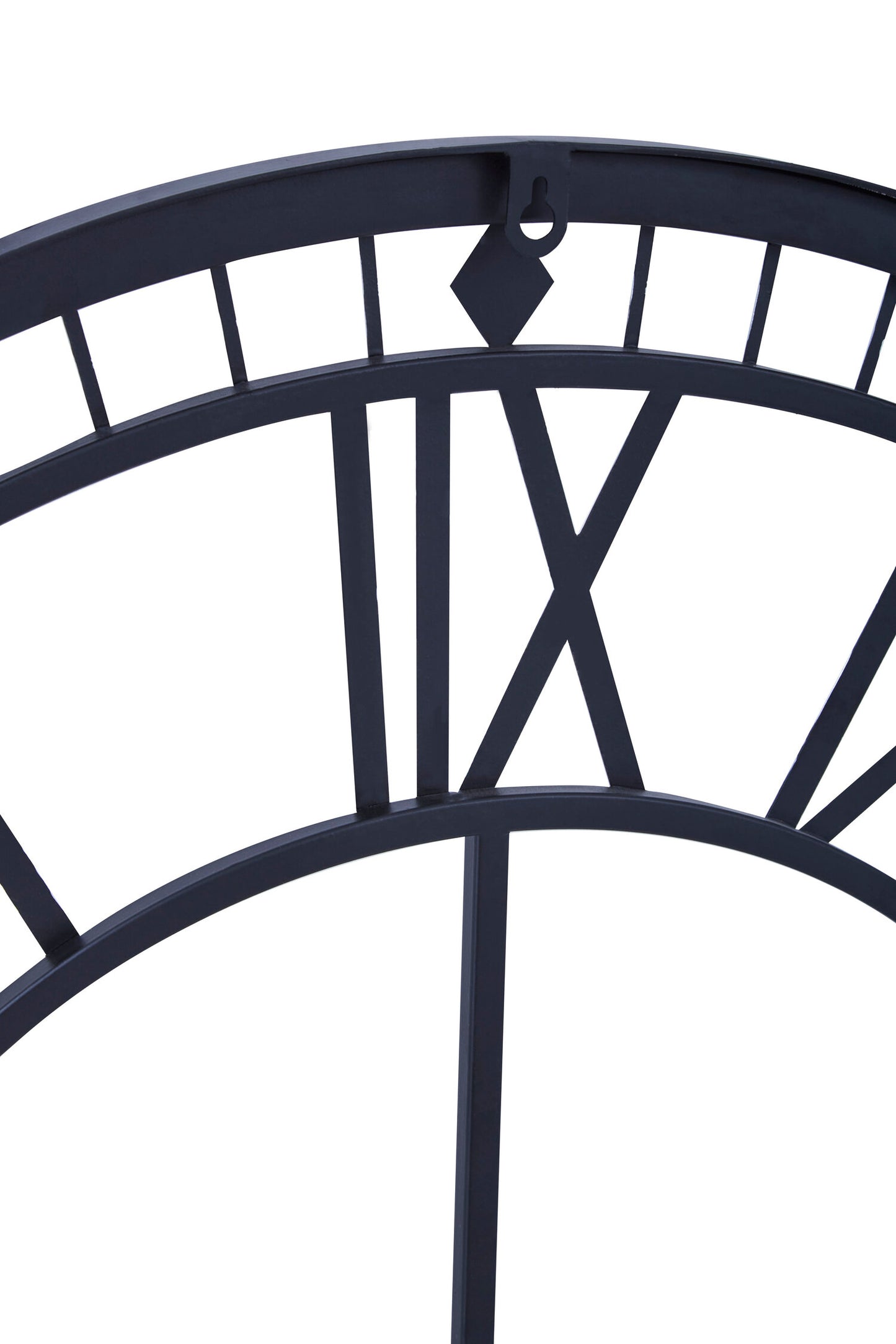 Tempo Industrial Dia Skeletal Wall Clock with Black Finish Frame | Bali & Blue