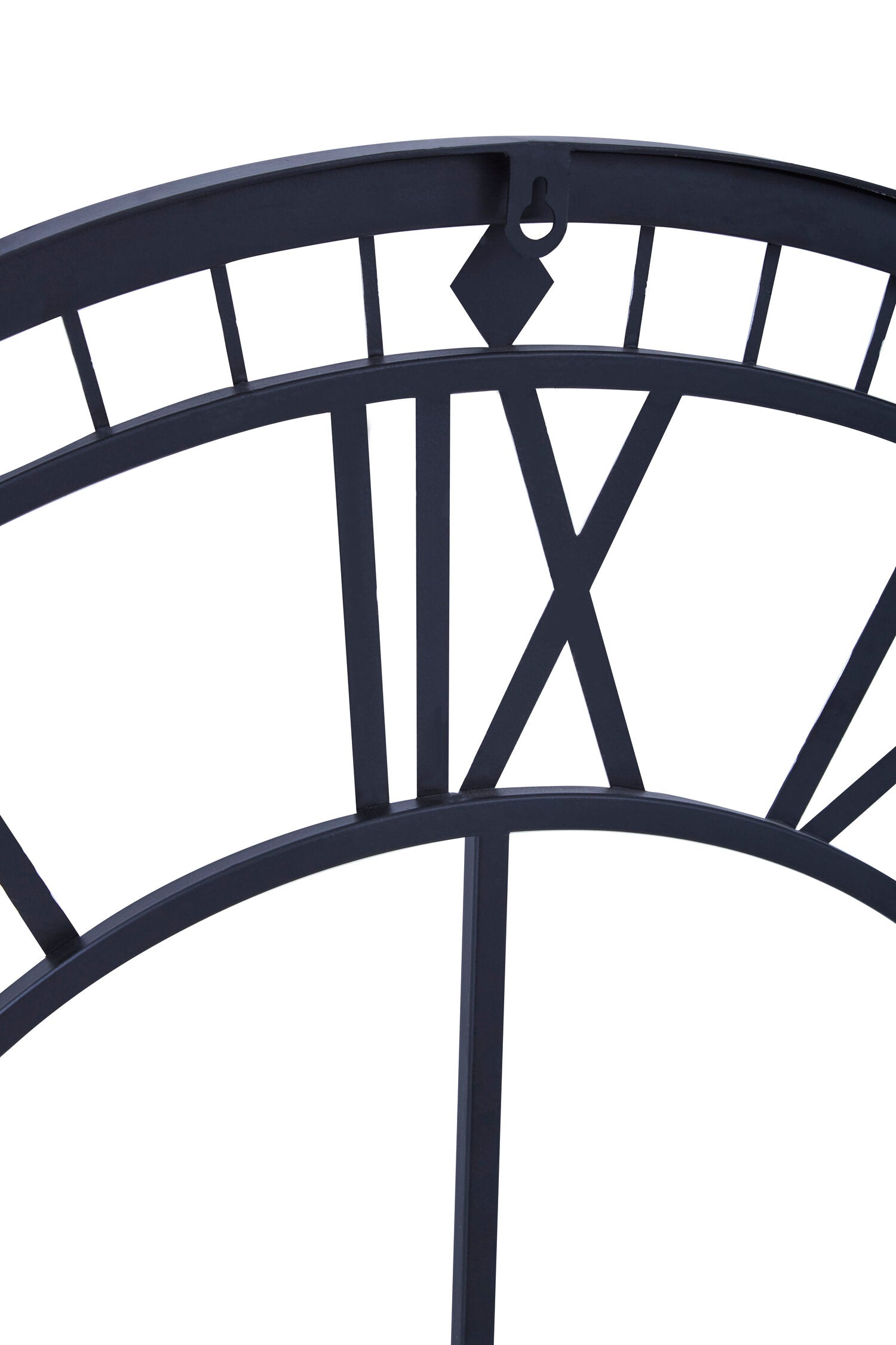 Tempo Industrial Dia Skeletal Wall Clock with Black Finish Frame | Bali & Blue