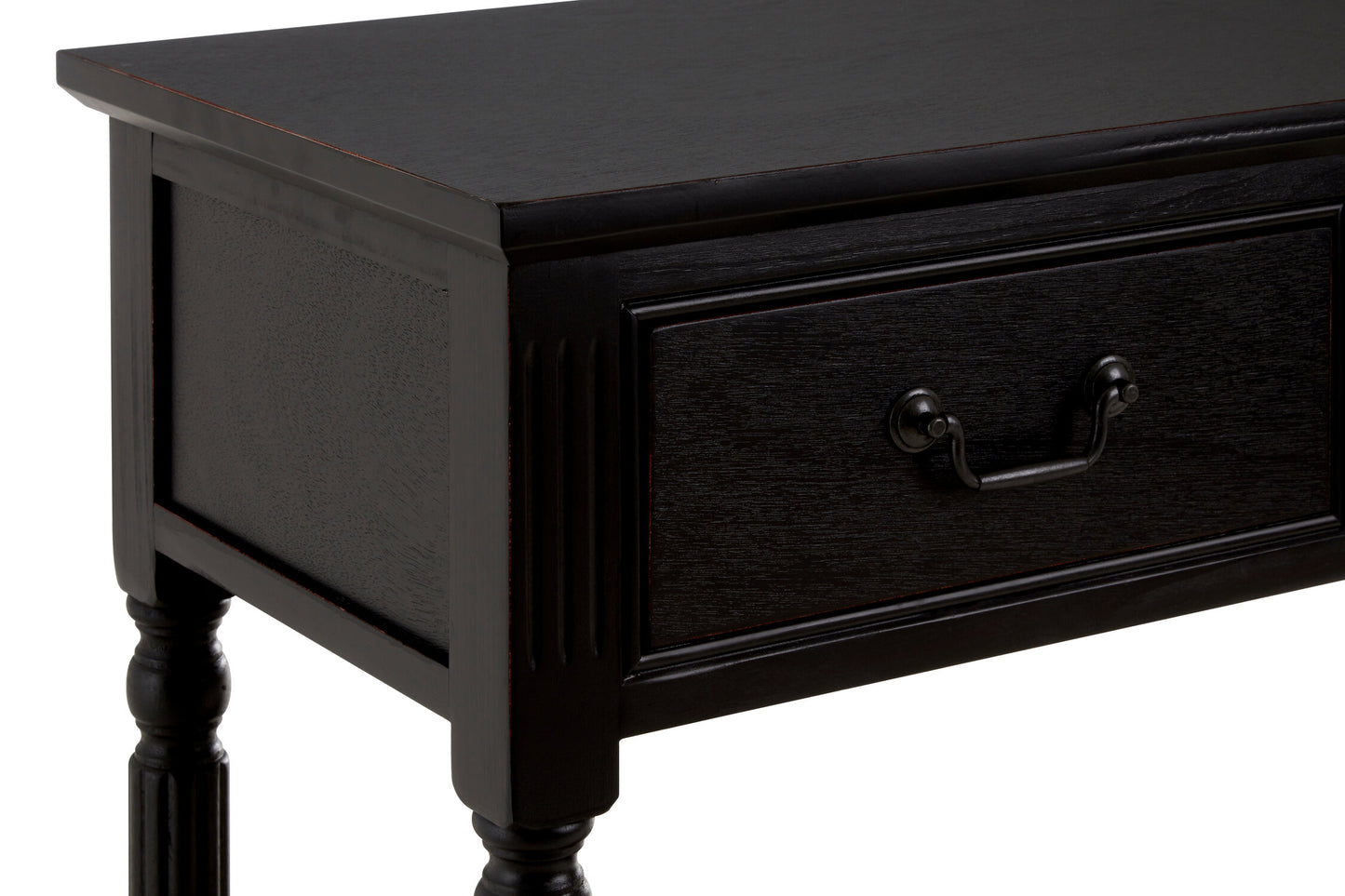 Cambridge 3 Drawer Vintage Black Console Table