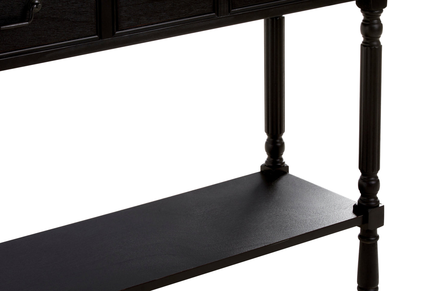 Cambridge 3 Drawer Vintage Black Console Table