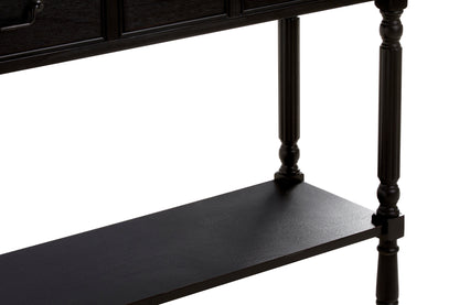 Cambridge 3 Drawer Vintage Black Console Table