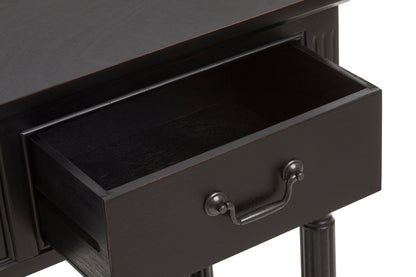 Cambridge 3 Drawer Vintage Black Console Table