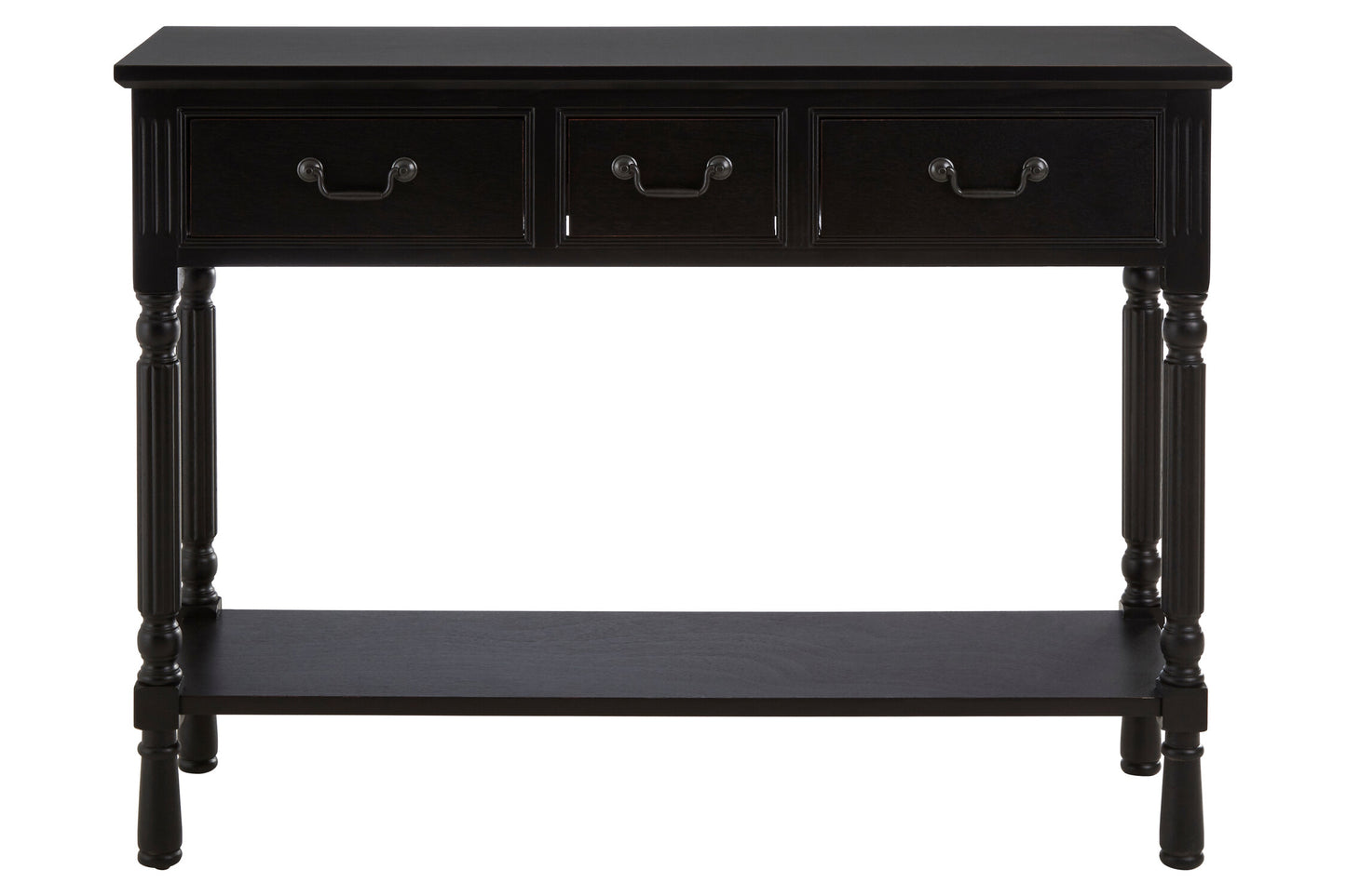 Cambridge 3 Drawer Vintage Black Console Table
