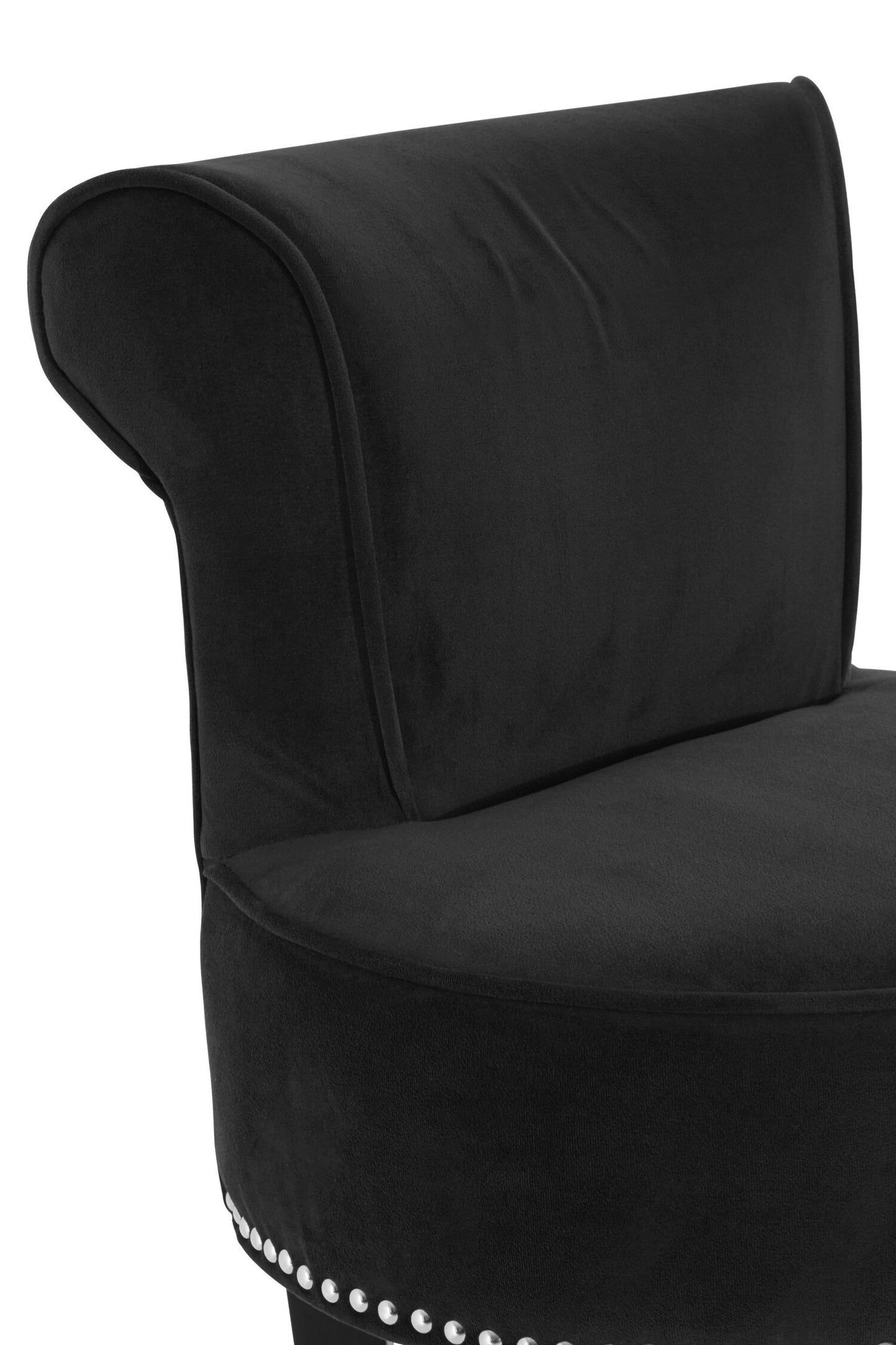 Loxton Black Velvet Bar Stool