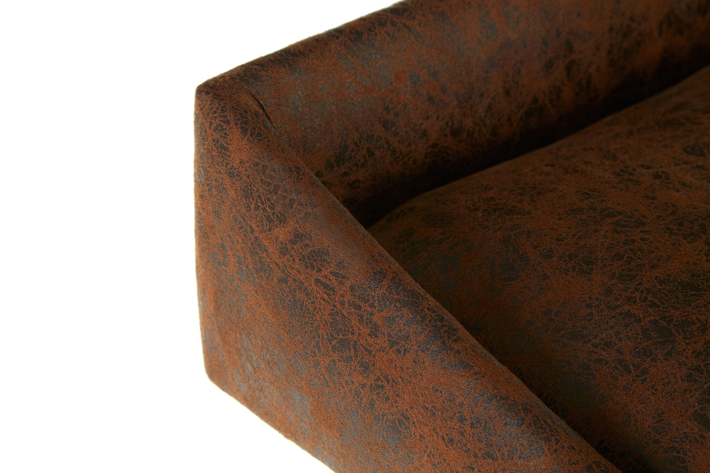 Brixton Industrial Brown Leather Effect Bar Stool