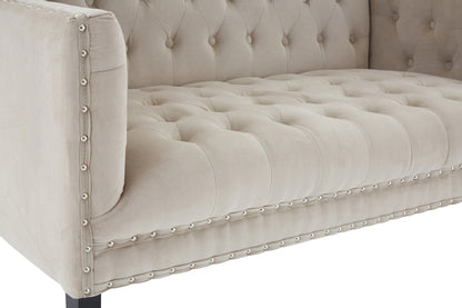 Loxton Camel Velvet 2 Seat Sofa