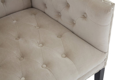 Loxton Camel Velvet 2 Seat Sofa