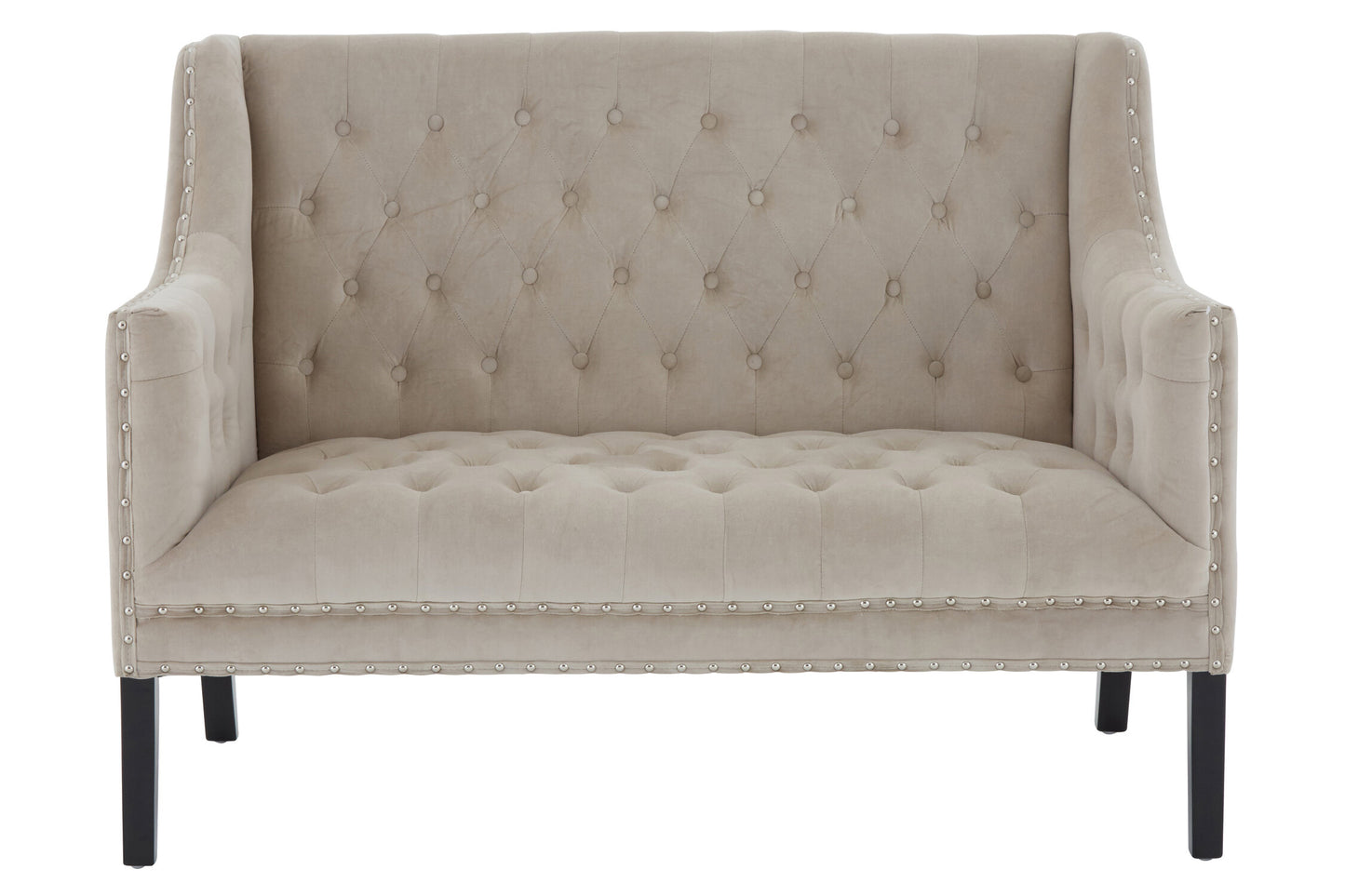 Loxton Camel Velvet 2 Seat Sofa
