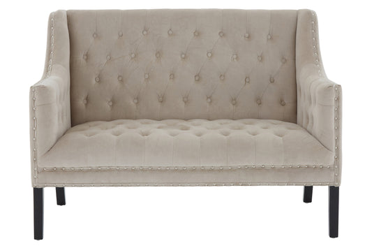 Loxton Camel Velvet 2 Seat Sofa
