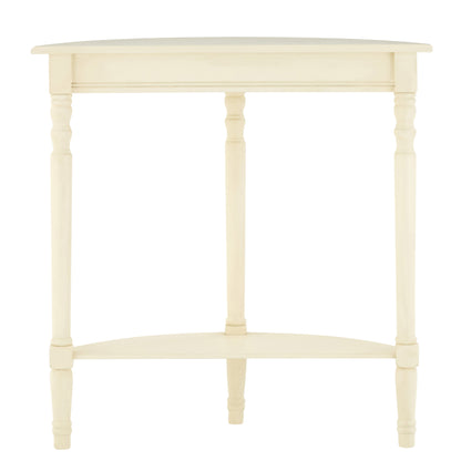 Cambridge Ivory Pine Wood Half Moon Console Table