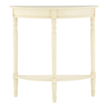 Cambridge Ivory Pine Wood Half Moon Console Table