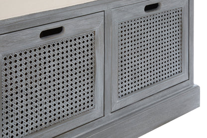 Cambridge 3 Drawer Slate Grey Storage Bench