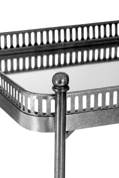 Gina Antique Silver Tray Table