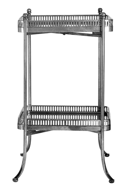 Gina Antique Silver Tray Table
