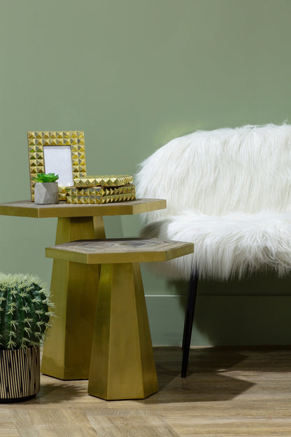Angelina Faux Fur Two Seater Sofa With Black Legs