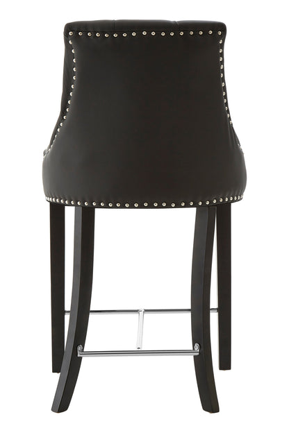 Loxton Black Faux Leather Bar Chair Bar Stool | Bali & Blue