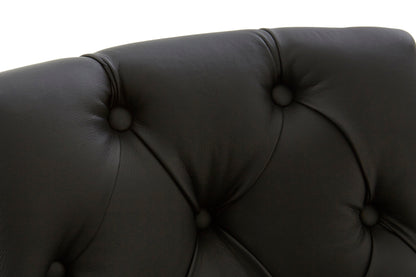 Loxton Black Faux Leather Bar Stool