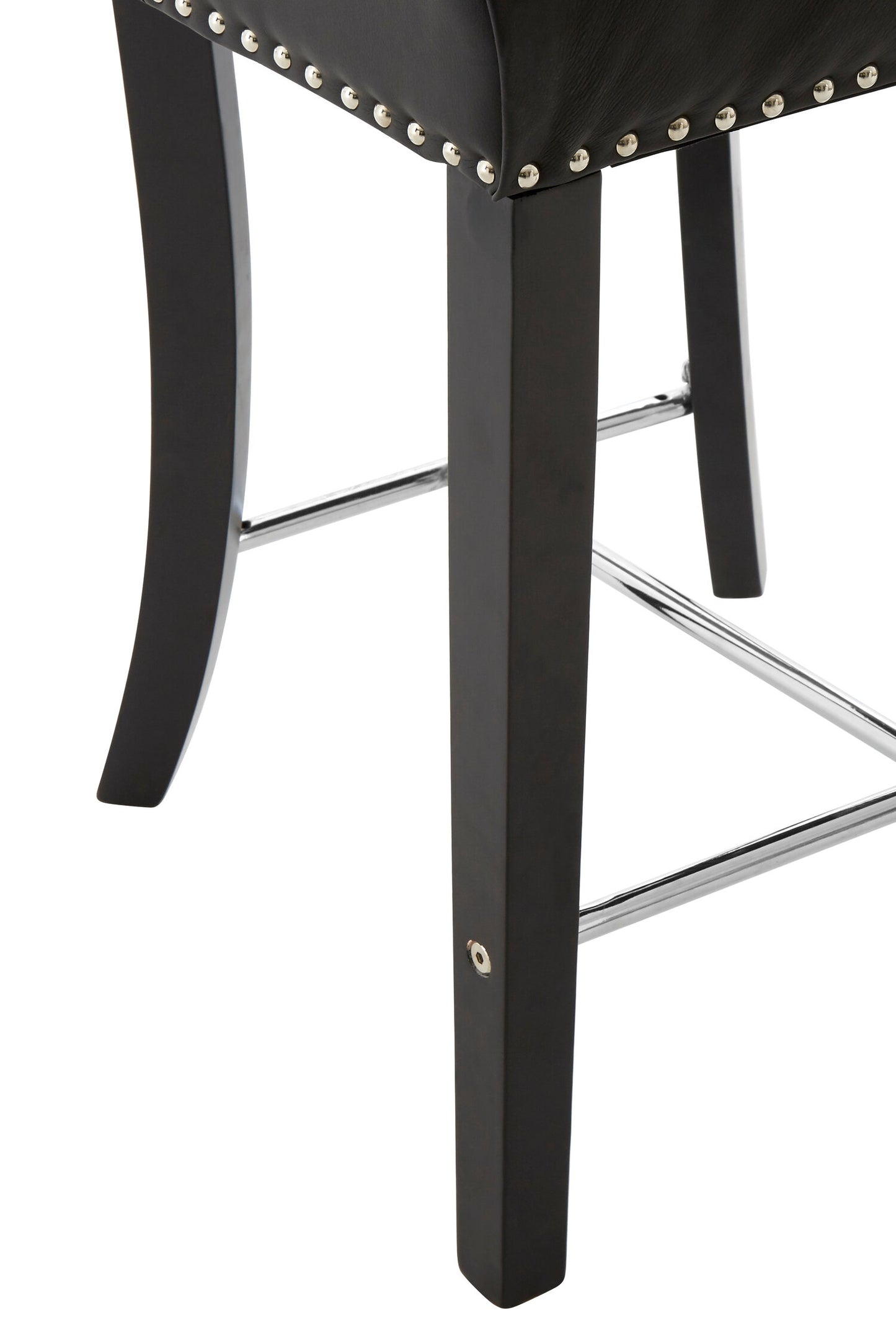 Loxton Black Faux Leather Bar Stool