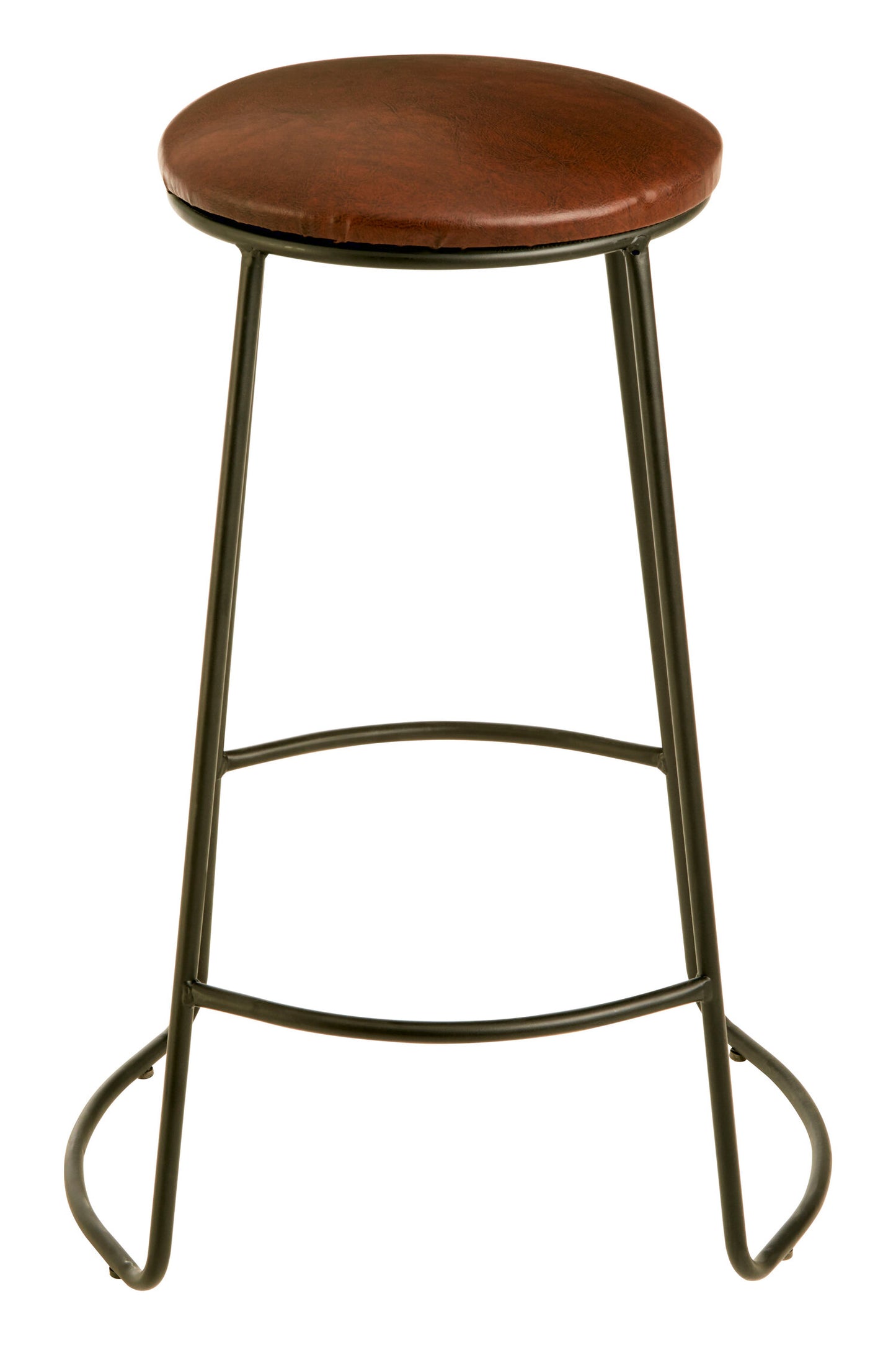 Shoreditch Faux Leather Bar Stool with Metal Legs