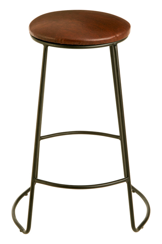 Shoreditch Faux Leather Bar Stool with Metal Legs