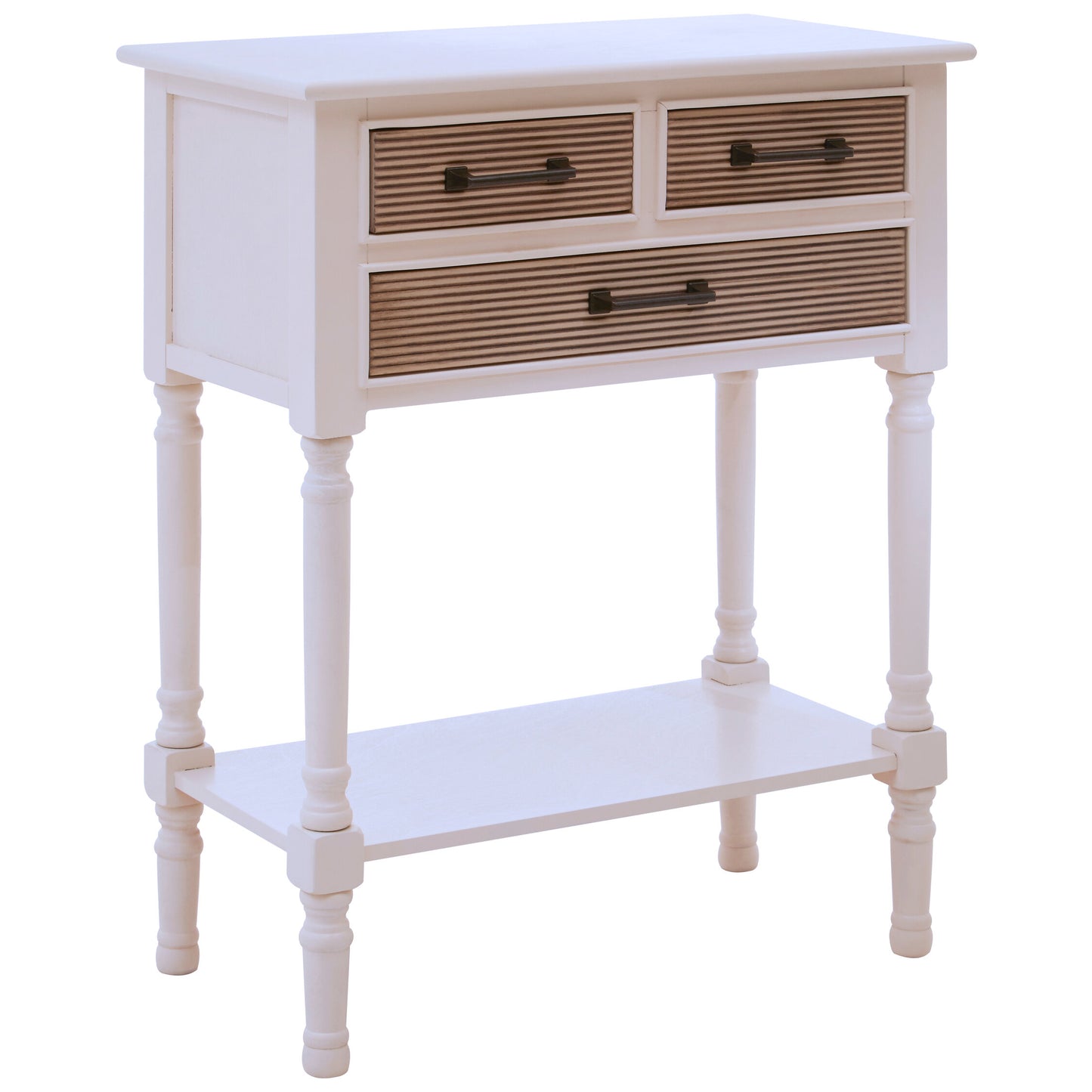 Cambridge 3 Drawers White Console Table