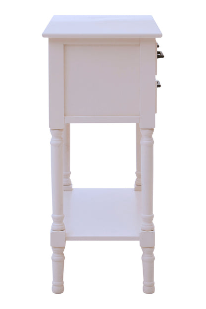 Cambridge 3 Drawers White Console Table