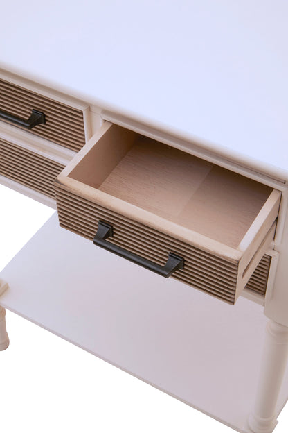 Cambridge 3 Drawers White Console Table