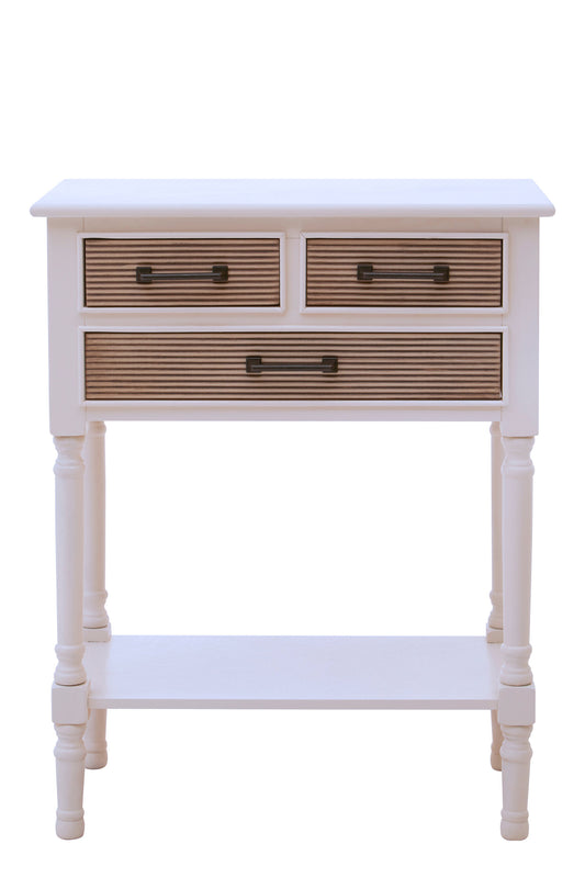 Cambridge 3 Drawers White Console Table