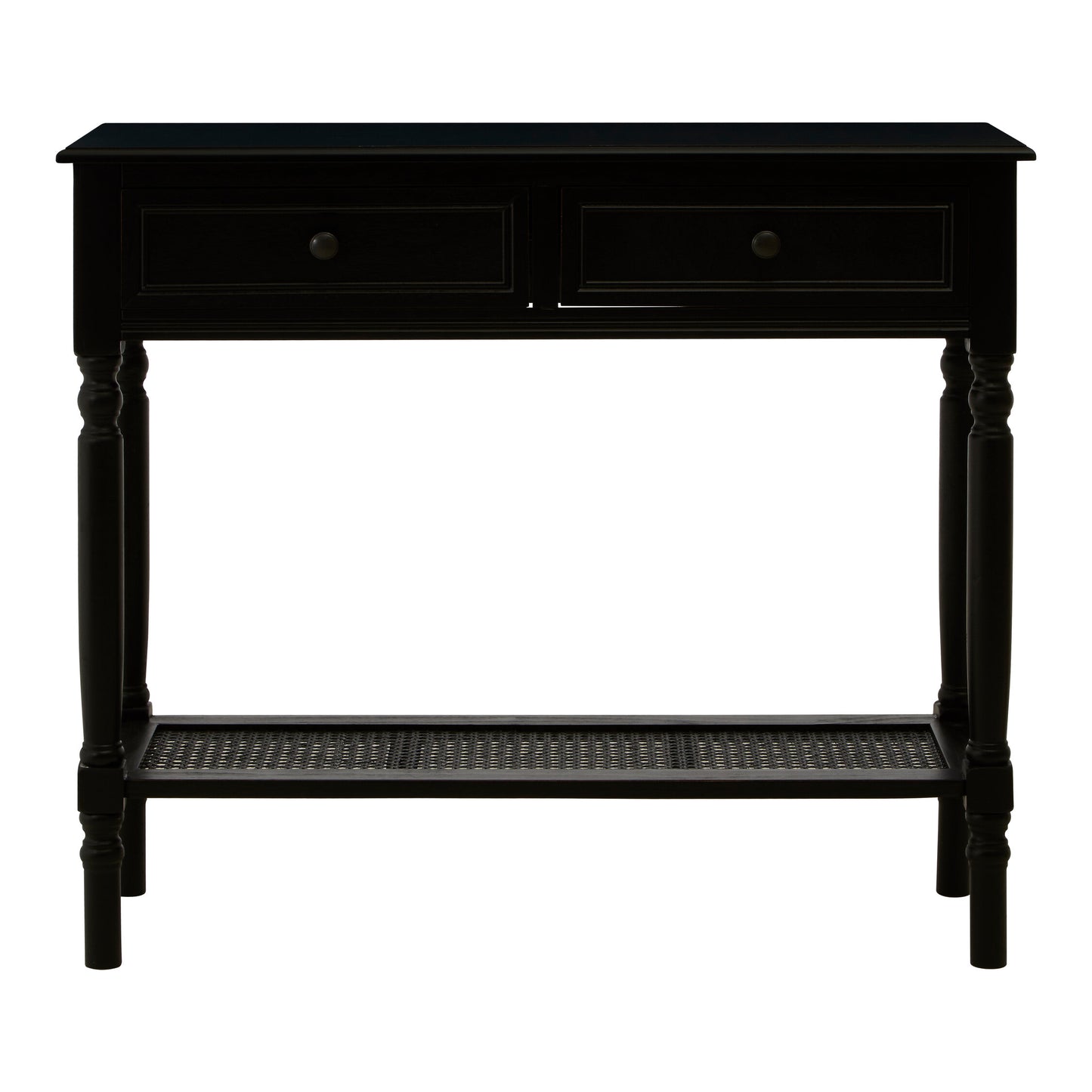 Cambridge 2 Drawer Black Finish Console Table