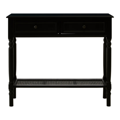Cambridge 2 Drawer Black Finish Console Table
