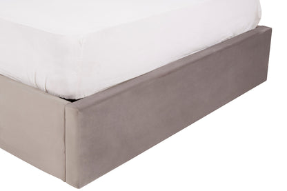 Aristos Grey Velvet Double Ottoman Bed