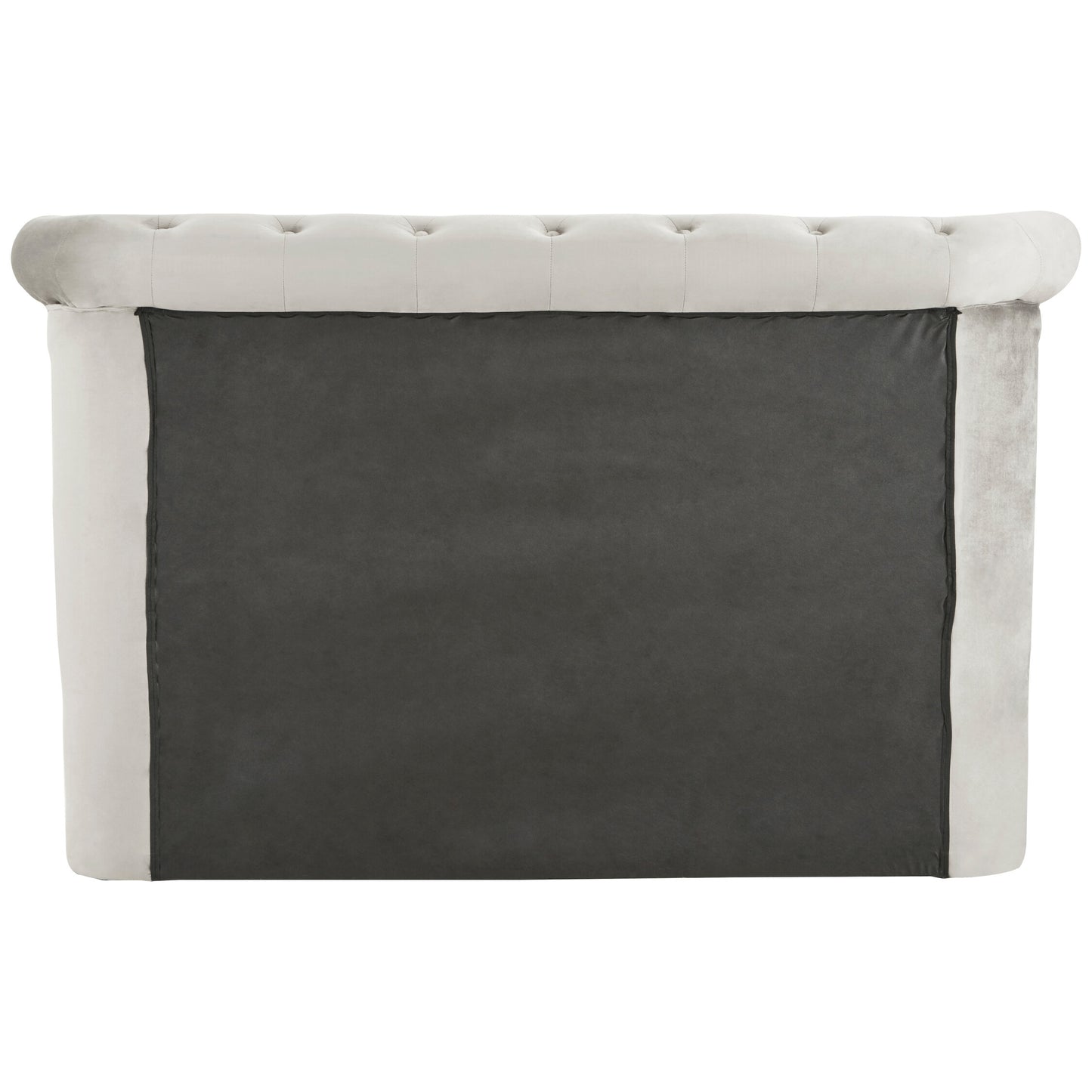 Enola Grey Brushed Velvet Ottoman King Bed | Bali & Blue