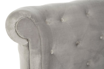 Enola Grey Brushed Velvet King Ottoman Bed