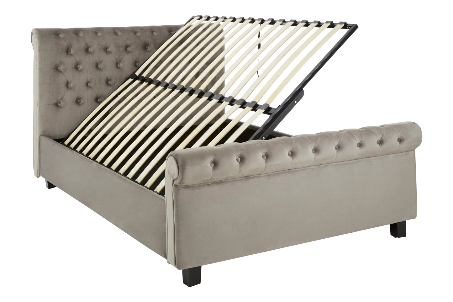 Agnes Grey King Ottoman Bed