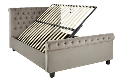 Agnes Grey King Ottoman Bed